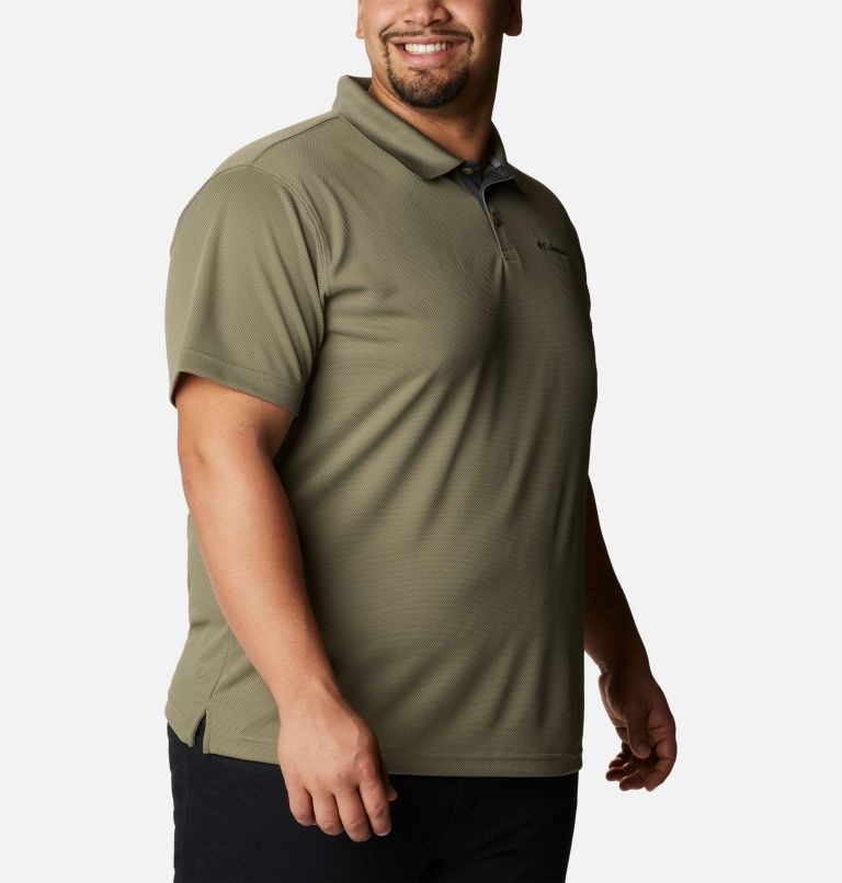 Men's Columbia Utilizer Polo Shirts Olive | Plus Size CA-CC645